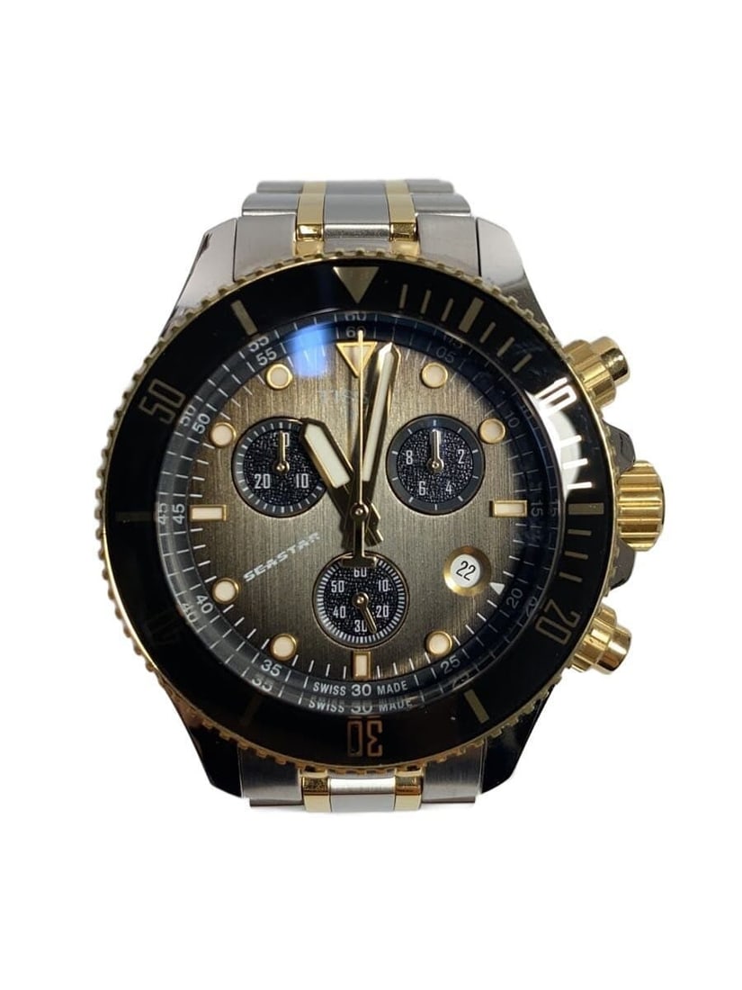 Tissot Seastar 1000 Black Stainless Steel Men's Wristwatch (1 of 5)