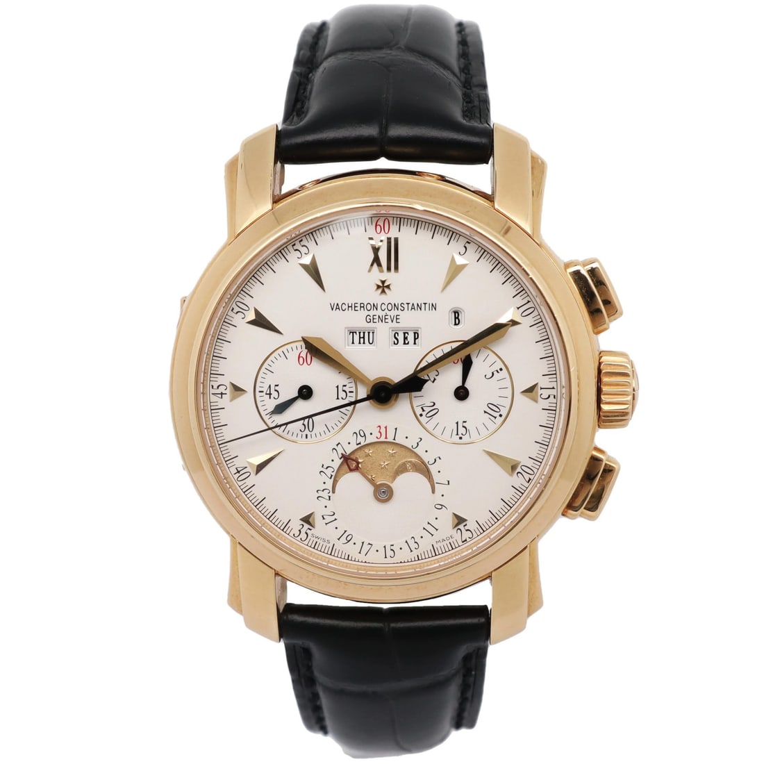 Vacheron Constantin Malte 39mm Yellow Gold Perpetual Calendar Watch: Vacheron Constantin Malte 39mm Yellow Gold Perpetual Calendar Watch This Vacheron Constantin Malte Perpetual Calendar wristwatch features a 39mm round case crafted from 18K yellow gold, paired with a 