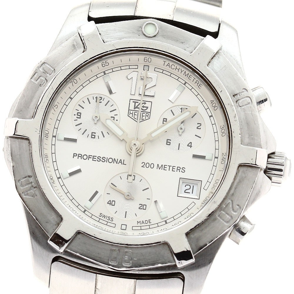 TAG Heuer Exclusive CN1111 Quartz Chronograph Date Watch: TAG Heuer Exclusive CN1111 Quartz Chronograph Date Watch This TAG HEUER CN1111 Exclusive is a men's quartz chronograph wristwatch featuring a stainless steel case and bracelet, complemented by a silve