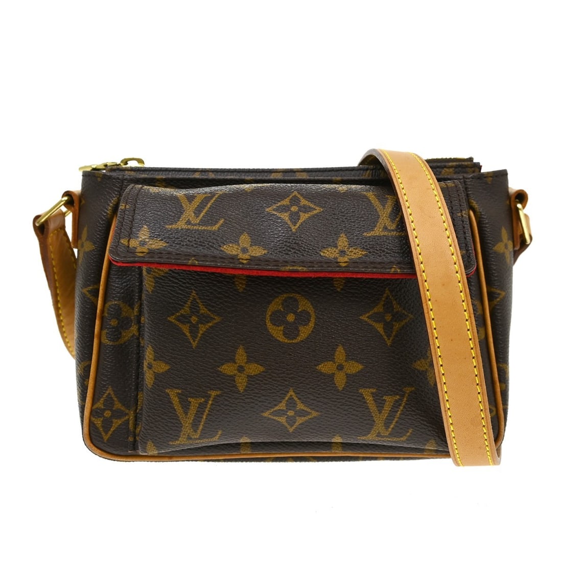 Louis Vuitton Viva Cite Monogram Canvas Shoulder Bag: Louis Vuitton Viva Cite Monogram Canvas Shoulder Bag This Louis Vuitton Viva Cite Handbag features the iconic Monogram Canvas in brown, designed for women. Made in France, the bag is crafted from dura