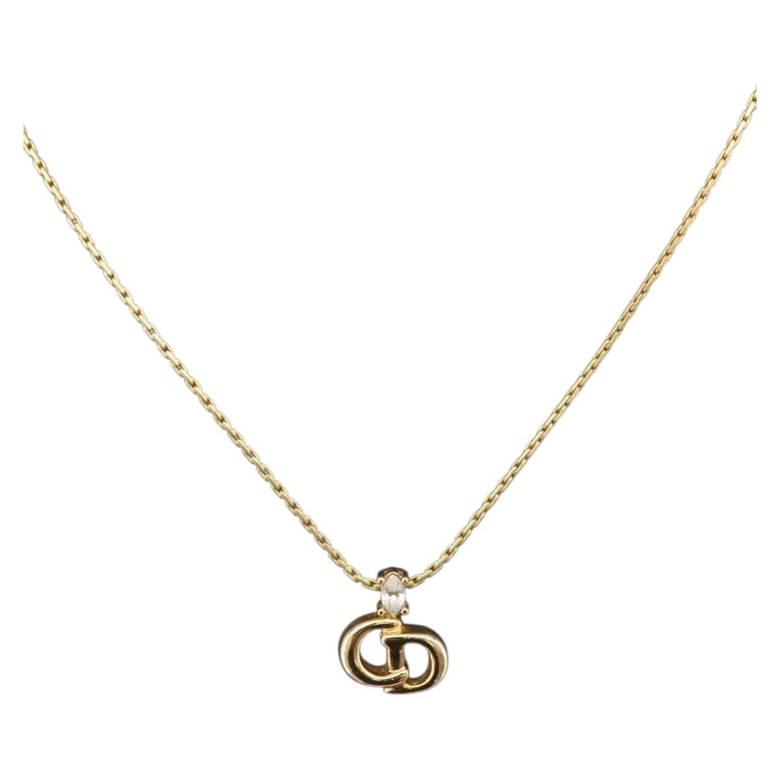 Christian Dior Gold Tone Metal Necklace for Women 15.7 Inch Germany: Christian Dior Gold Tone Metal Necklace for Women 15.7 Inch Germany This Christian Dior necklace features a gold-tone metal design crafted for women. Made in Germany, it showcases a classic style with