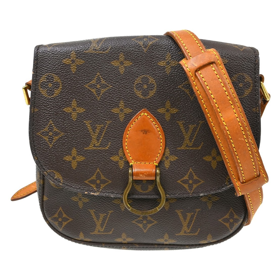 Louis Vuitton Monogram Canvas Saint Cloud MM Crossbody Bag M51243: Louis Vuitton Monogram Canvas Saint Cloud MM Crossbody Bag M51243 This Louis Vuitton Saint Cloud MM shoulder bag features the iconic monogram canvas leather exterior in brown, complemented by a beige 