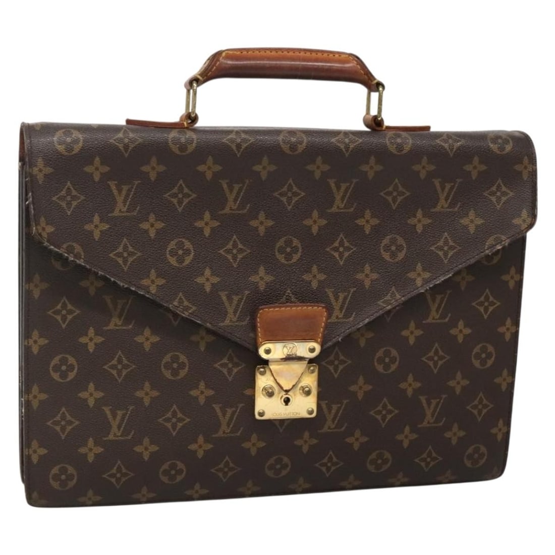 LOUIS VUITTON Monogram Briefcase M53331 Authenticated France: LOUIS VUITTON Monogram Briefcase M53331 Authenticated France This authentic LOUIS VUITTON Monogram Serviette Conseiller Briefcase (M53331) combines classic style with practical functionality. Crafted 