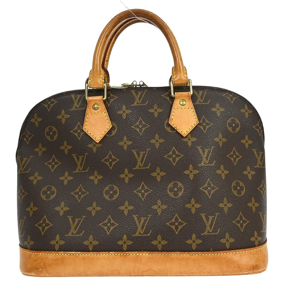 Louis Vuitton Alma Brown Monogram Canvas Handbag: Louis Vuitton Alma Brown Monogram Canvas Handbag This Louis Vuitton Alma Handbag features the iconic monogram canvas in brown and is designed for women. The bag is crafted in France and showcases the 