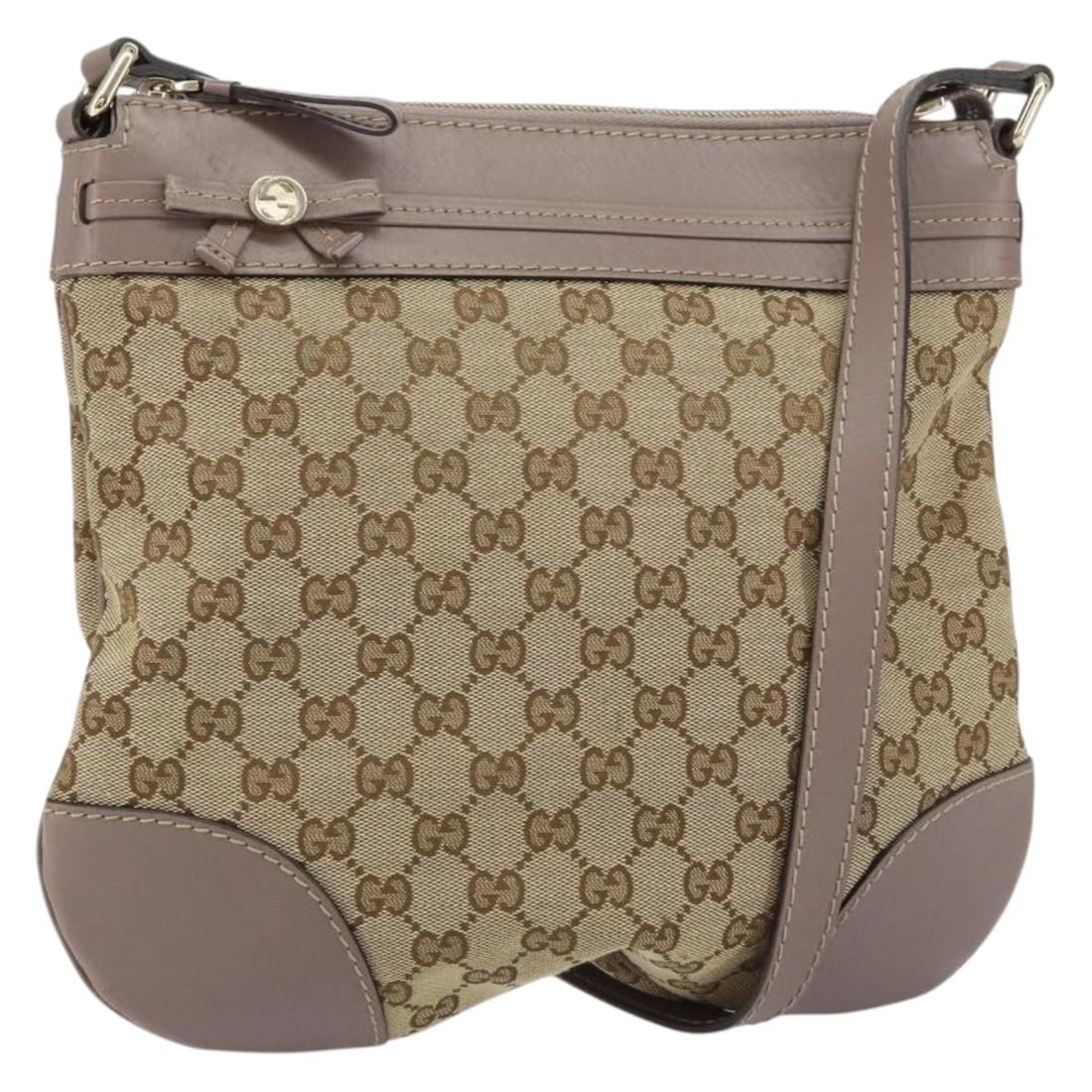 Mayfair GG Canvas and Leather Messenger Bag by Gucci: Mayfair GG Canvas and Leather Messenger Bag by Gucci This Gucci Mayfair Messenger Bag for women features beige GG canvas with leather accents. It measures 31cm x 28cm x 1cm and is crafted in Italy. Th