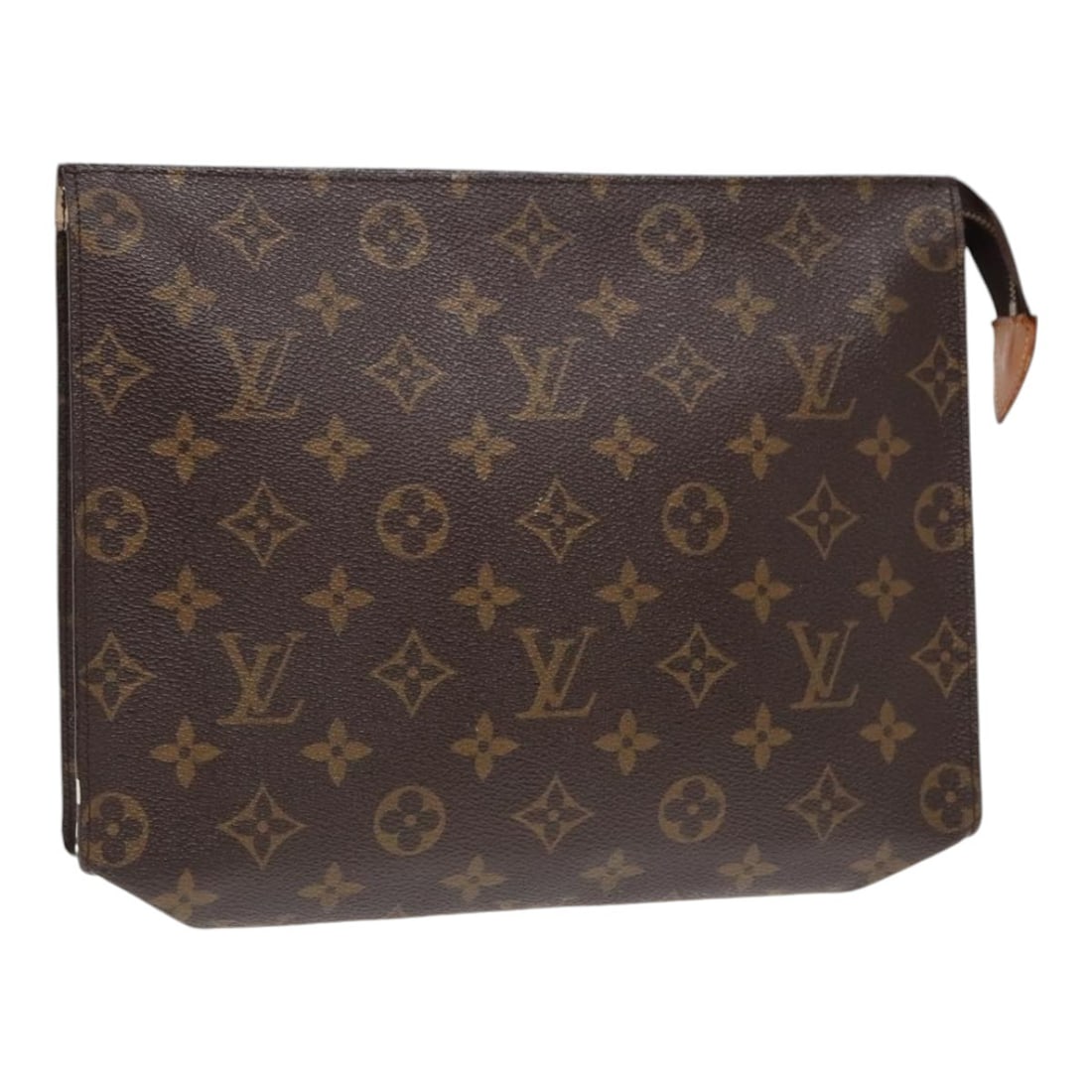 Louis Vuitton Monogram Canvas Pouch M47542 26cm France: Louis Vuitton Monogram Canvas Pouch M47542 26cm France This Louis Vuitton Monogram Poche Toilette 26 pouch features the iconic monogram canvas exterior in classic brown tones. Crafted in France, this 