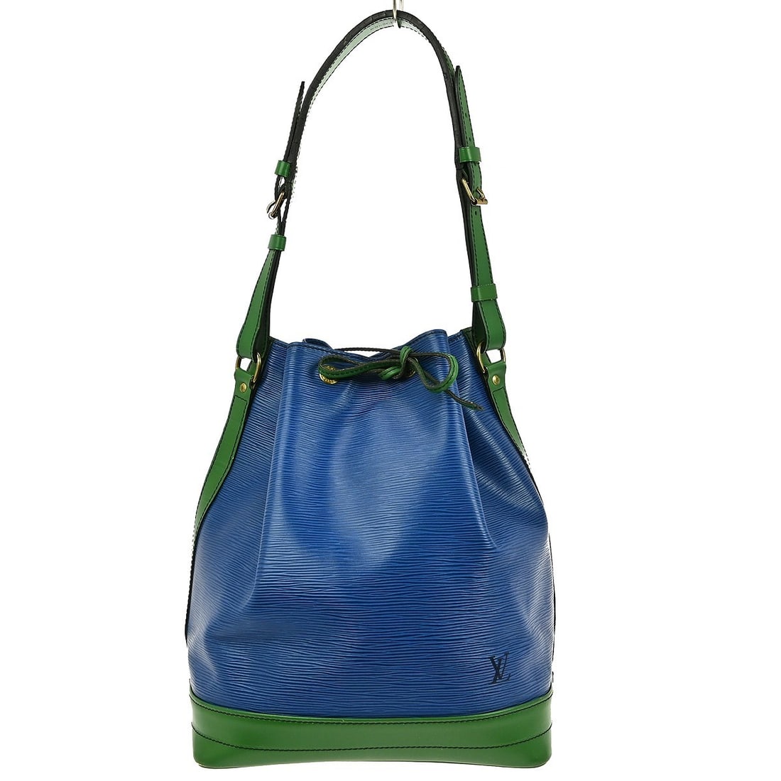 Louis Vuitton Petit Noe Blue Epi Leather Shoulder Bag: Louis Vuitton Petit Noe Blue Epi Leather Shoulder Bag This Louis Vuitton Petit Noe handbag features the signature Epi leather in blue, offering a distinctive textured finish. Designed specifically for