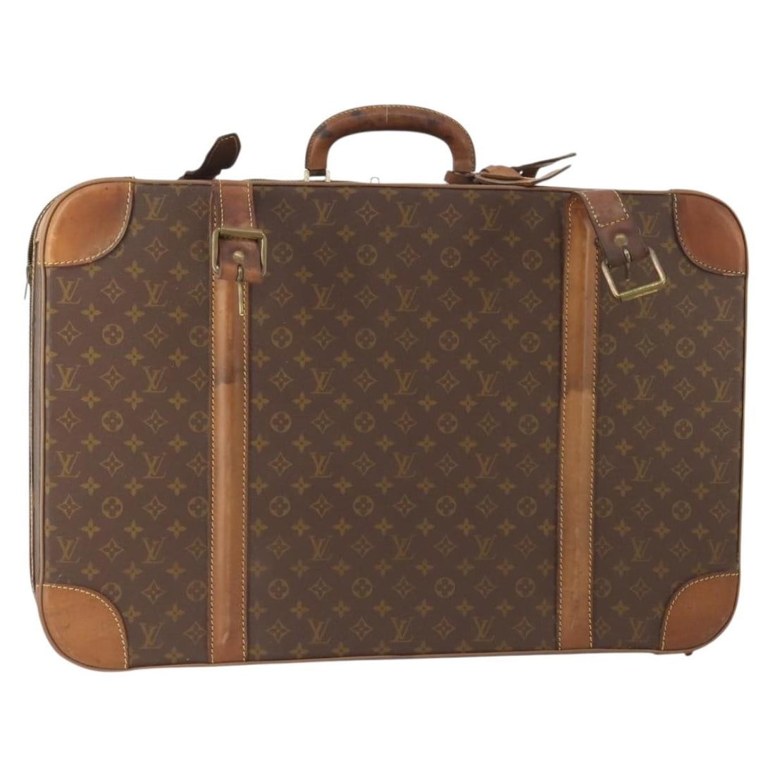 Louis Vuitton Monogram Canvas Stratos 70 Trunk M23234 with Name Tag: Louis Vuitton Monogram Canvas Stratos 70 Trunk M23234 with Name Tag This LOUIS VUITTON Monogram Stratos 70 Trunk (model M23234) is crafted from the brand's signature Monogram Canvas and features a cla