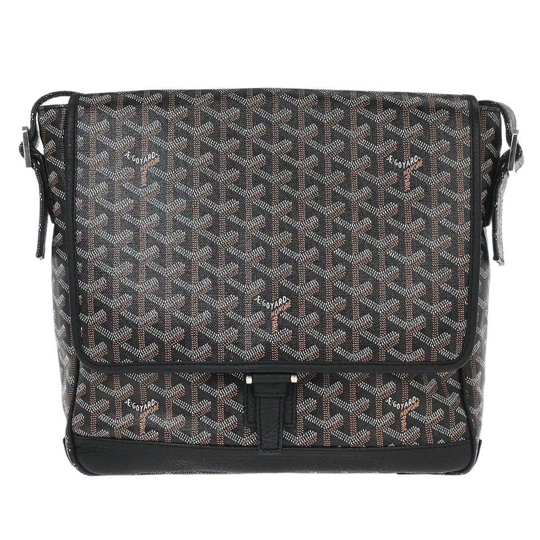 Goyard Grand Bleu MM black shoulder bag: Goyard Grand Bleu MM black shoulder bag This Goyard Grand Bleu MM shoulder bag features a black coated canvas and leather exterior with the iconic logo accents. Designed for casual use, it offers a la