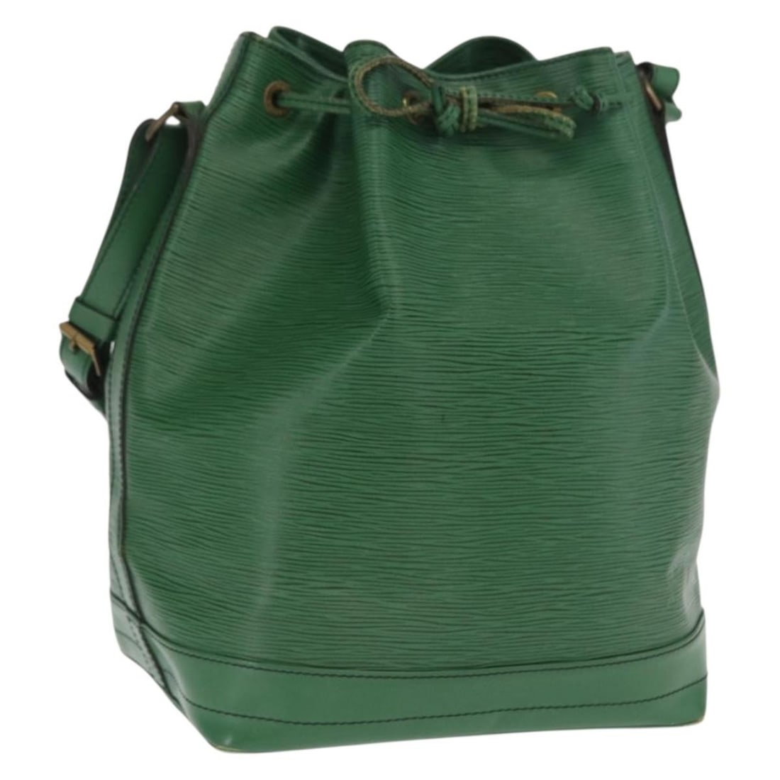 Louis Vuitton Noe Epi Leather Green Shoulder Bag M44004 France: Louis Vuitton Noe Epi Leather Green Shoulder Bag M44004 France This Louis Vuitton Epi Noe shoulder bag in green features durable Epi leather with a structured silhouette. Designed for women, it offers