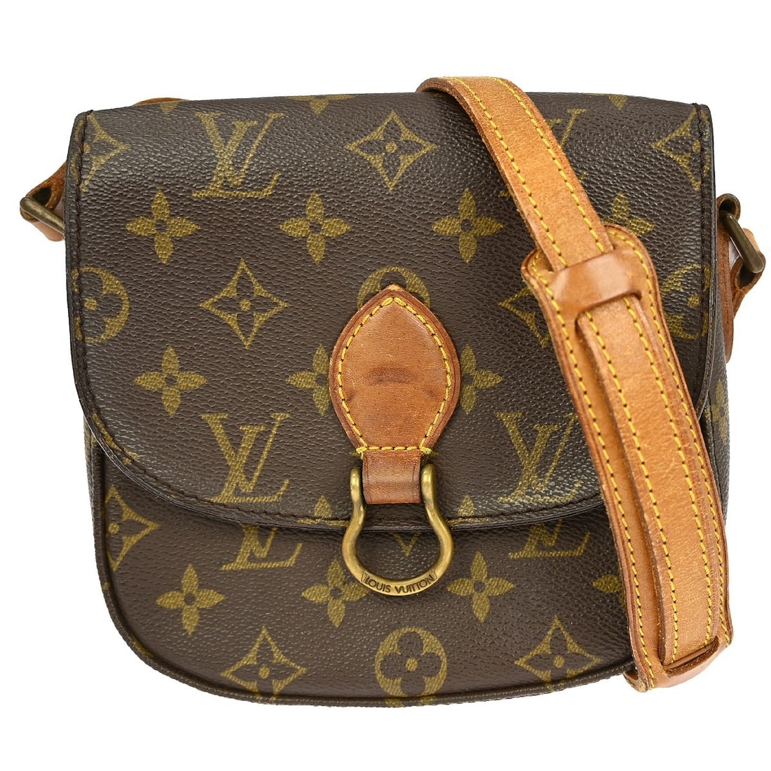 Louis Vuitton Saint Cloud PM Monogram Canvas Crossbody Bag: Louis Vuitton Saint Cloud PM Monogram Canvas Crossbody Bag This is a vintage Louis Vuitton Saint Cloud PM shoulder bag featuring the iconic monogram canvas and leather exterior. The bag has a small si