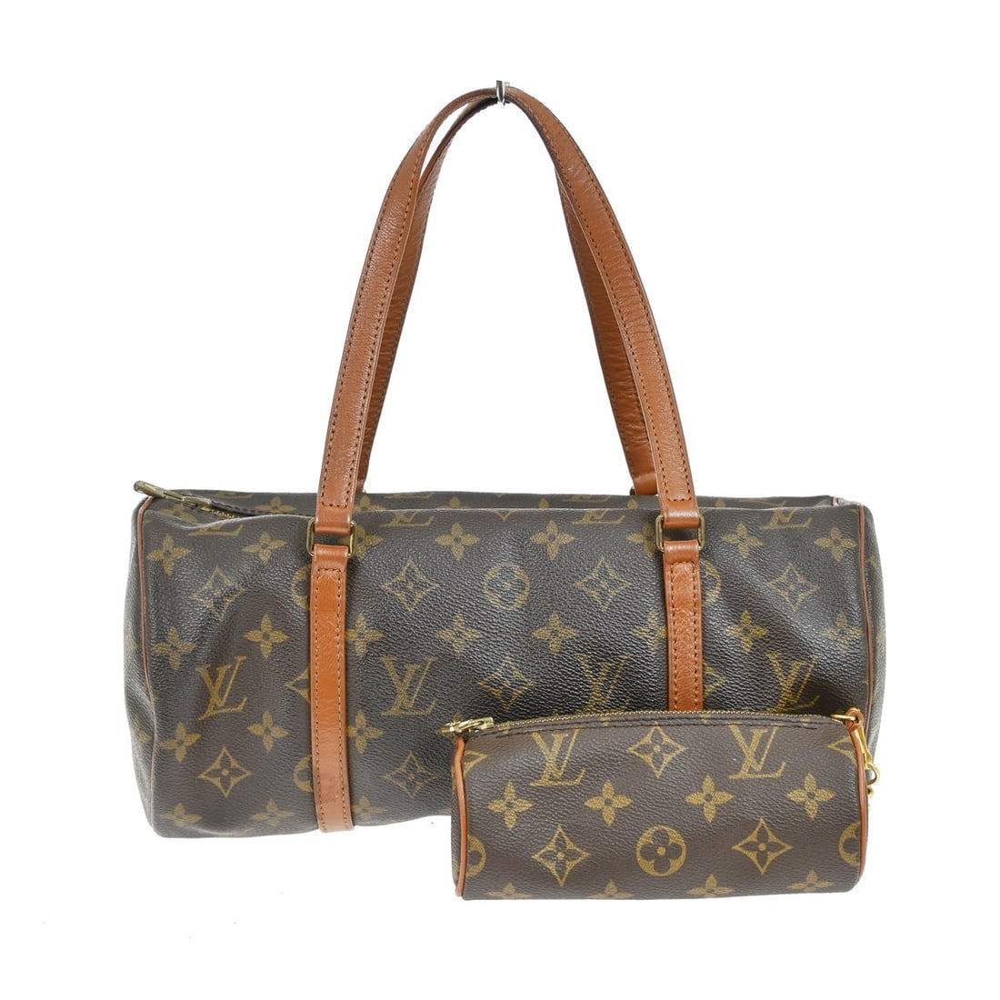 Louis Vuitton Monogram Canvas Papillon Handbag 31cm x 15cm x 15cm: Louis Vuitton Monogram Canvas Papillon Handbag 31cm x 15cm x 15cm This Louis Vuitton Papillon Handbag features the iconic monogram canvas in brown, designed for women. The bag is crafted in France and