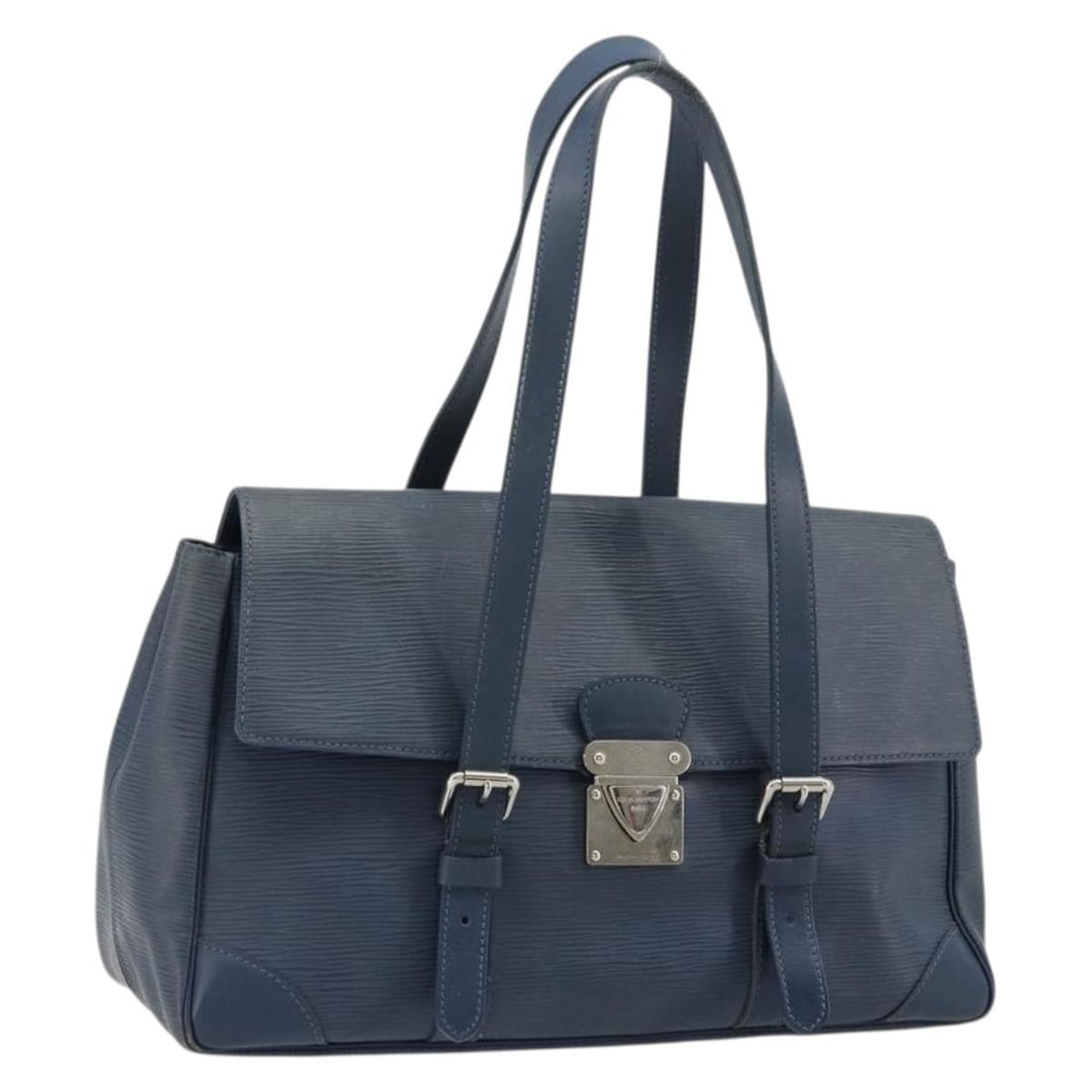 Louis Vuitton Segur MM Epi Leather Myrtille handbag: Louis Vuitton Segur MM Epi Leather Myrtille handbag This Louis Vuitton Epi Segur MM handbag in Myrtille blue is crafted from durable Epi leather and features a structured silhouette. Designed for wome
