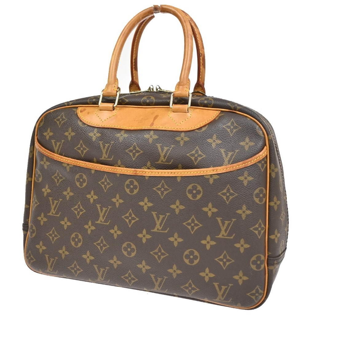 Louis Vuitton Deauville Monogram Canvas Brown Handbag: Louis Vuitton Deauville Monogram Canvas Brown Handbag This Louis Vuitton Deauville Handbag features the iconic Monogram Canvas in brown. Designed for women, it is crafted from durable canvas and was m