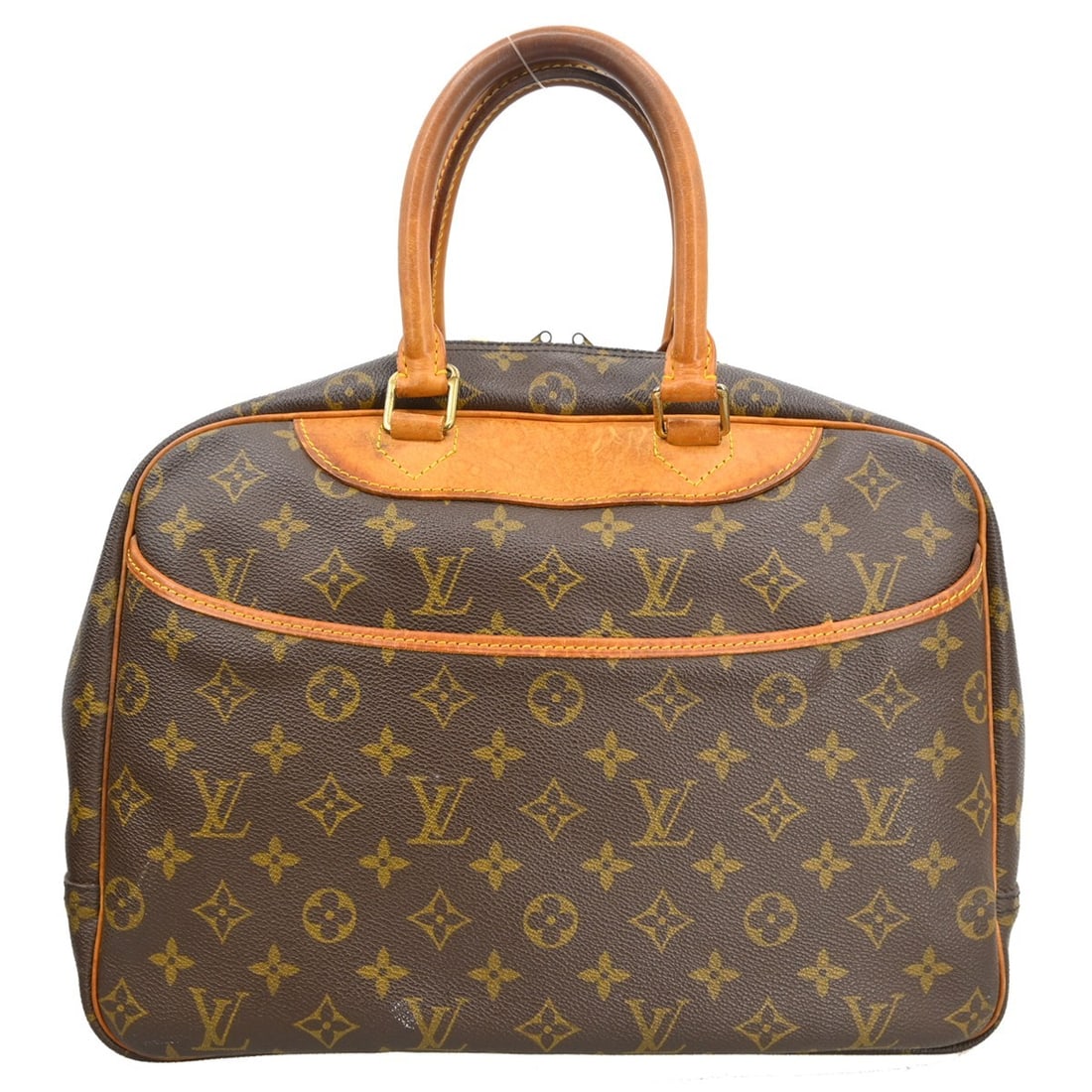 Louis Vuitton Deauville Monogram Canvas Brown Tote: Louis Vuitton Deauville Monogram Canvas Brown Tote The Louis Vuitton Deauville Handbag features the brand's signature monogram canvas in brown. Designed for women, this handbag offers a spacious inter