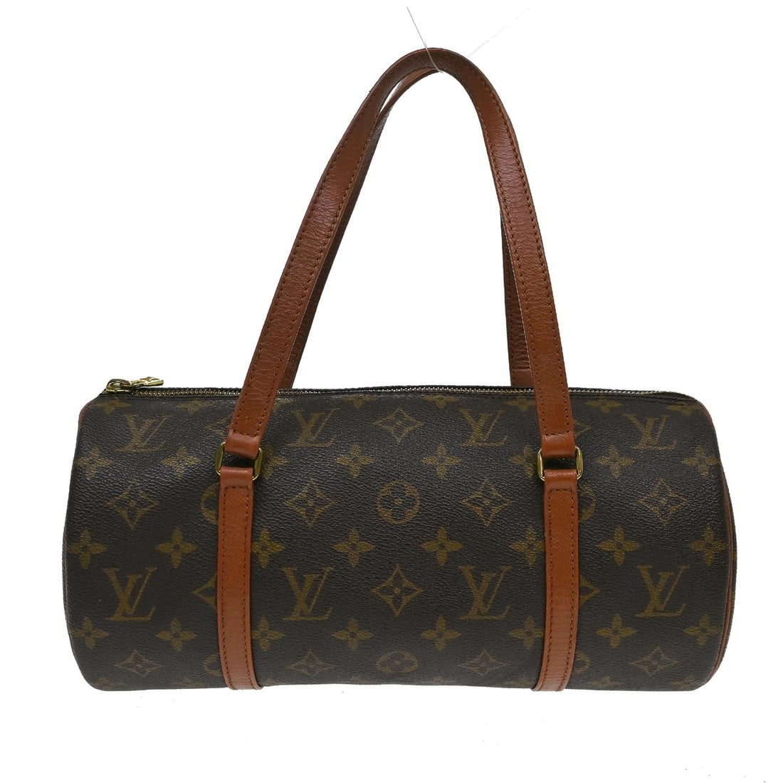 Louis Vuitton Papillon Monogram Canvas Handbag: Louis Vuitton Papillon Monogram Canvas Handbag This Louis Vuitton Papillon handbag features the iconic monogram canvas in brown with leather accents. Designed for women, it offers a classic cylindrica