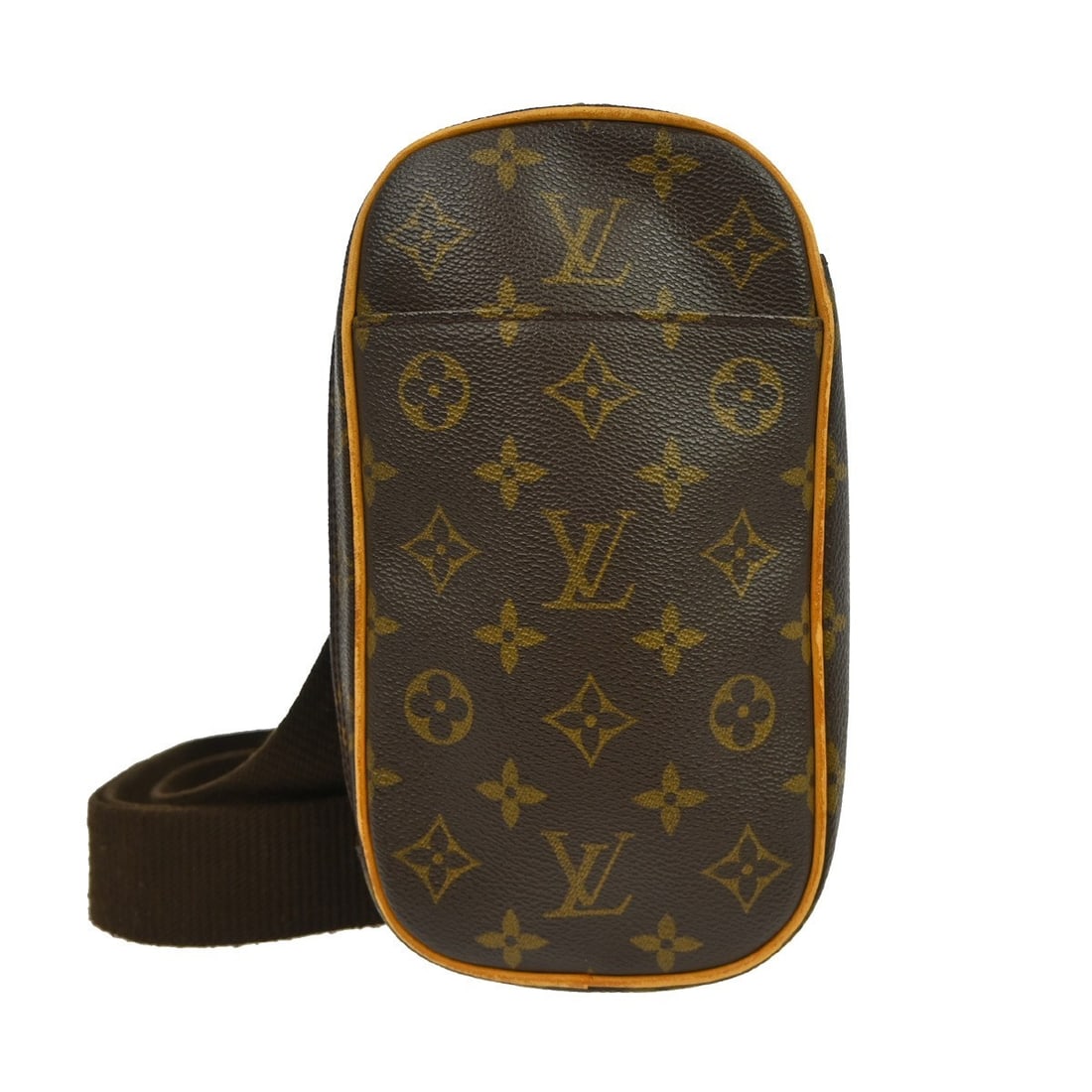 Louis Vuitton Pochette Gange Monogram Canvas Bum Bag: Louis Vuitton Pochette Gange Monogram Canvas Bum Bag This Louis Vuitton Pochette Gange bum bag features the iconic monogram canvas in brown with a gold-tone zipper closure. Designed with a small size 