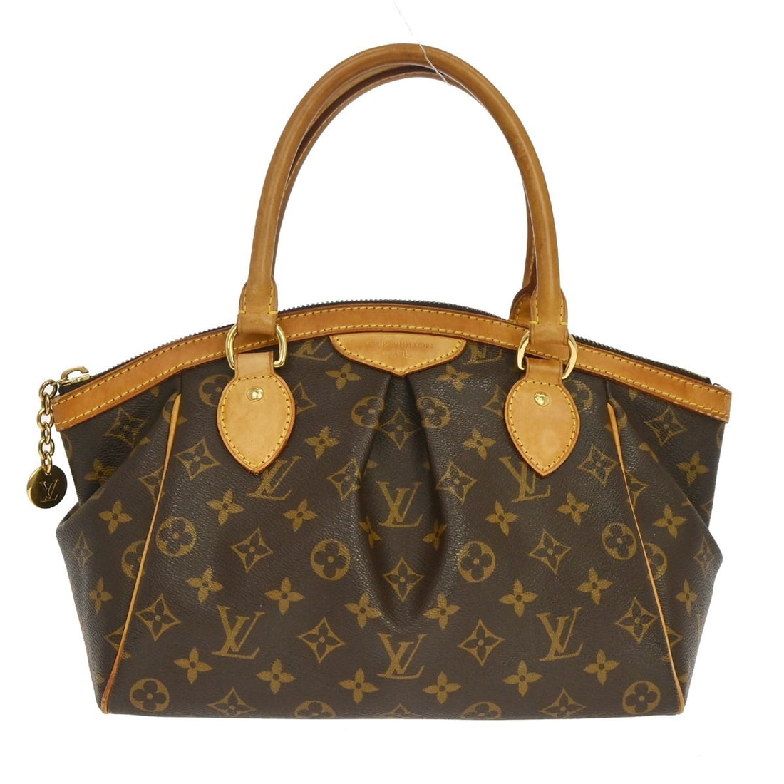 Louis Vuitton Tivoli Monogram Canvas Brown Handbag: Louis Vuitton Tivoli Monogram Canvas Brown Handbag This Louis Vuitton Tivoli Handbag features the iconic monogram canvas in brown, designed for women. Made in France, it showcases a classic silhouette