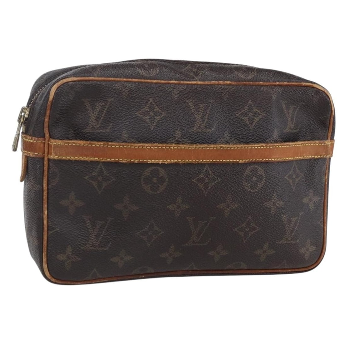 LOUIS VUITTON Monogram Compiegne 23 Clutch Bag M51847 Authentic: LOUIS VUITTON Monogram Compiegne 23 Clutch Bag M51847 Authentic This authentic LOUIS VUITTON Monogram Compiegne 23 Clutch Bag is a stylish accessory crafted from durable Monogram Canvas, showcasing th