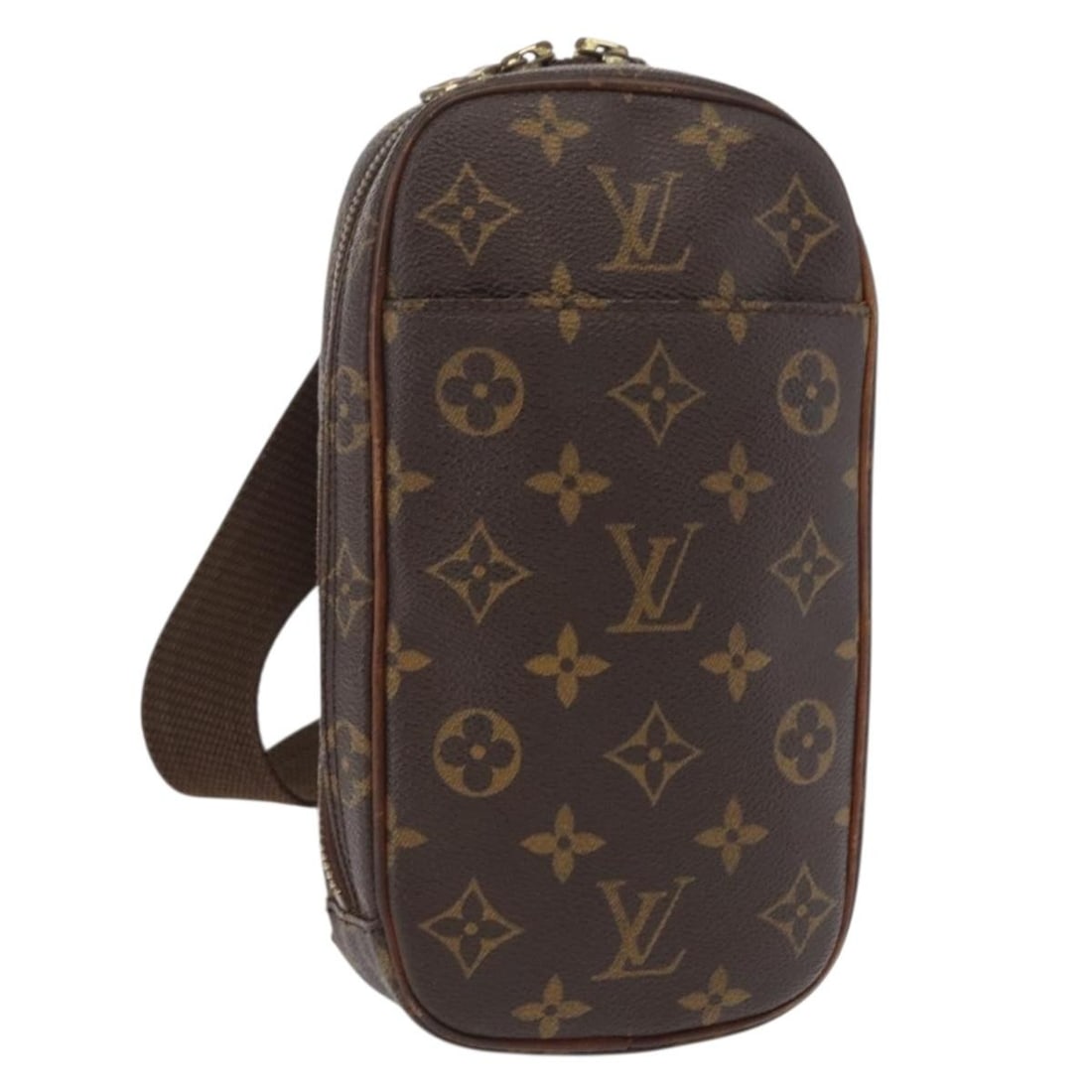 Louis Vuitton Pochette Gange Monogram Canvas Shoulder Bag M51870: Louis Vuitton Pochette Gange Monogram Canvas Shoulder Bag M51870 This Louis Vuitton Monogram Pochette Gange Shoulder Bag (model M51870) is crafted from signature Monogram Canvas and was made in Spain.