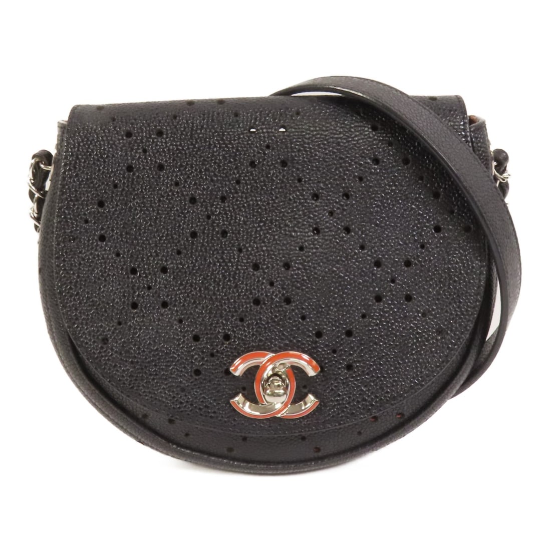 CHANEL Coco Curve Black Calfskin Shoulder Bag CC SHW: CHANEL Coco Curve Black Calfskin Shoulder Bag CC SHW This CHANEL CC Coco Curve shoulder bag is crafted from black calfskin leather, offering a sophisticated and timeless design. The bag features a reg