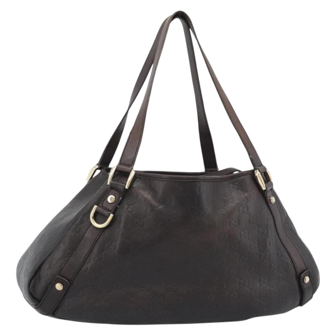 Gucci Guccissima Abbey Brown Gold Leather Tote 239735: Gucci Guccissima Abbey Brown Gold Leather Tote 239735 This GUCCI Abbey Tote Bag features a combination of brown and gold leather with GG Canvas accents, offering a signature look. Made in Italy, the t