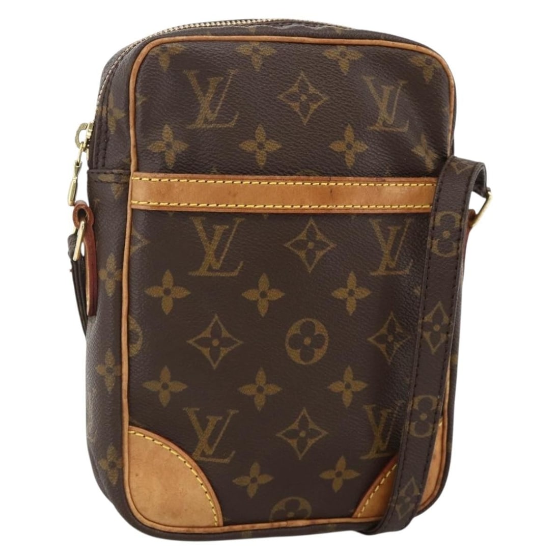 Louis Vuitton Danube Monogram Canvas Shoulder Bag M45266 France: Louis Vuitton Danube Monogram Canvas Shoulder Bag M45266 France This Louis Vuitton Monogram Danube Shoulder Bag features the iconic monogram canvas exterior and is designed for women. The bag is made 