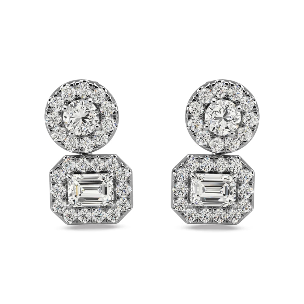 14K White Gold Diamond 3/4 Ct.Tw Fashion Earrings: 14K White Gold Diamond 3/4 Ct.Tw Fashion Earrings 14k White Gold Stone Color: G-h Stone Clarity: Si This item may take 2-5 weeks for shipping.PLEASE BE FULLY AWARE: The items in this auction are rated