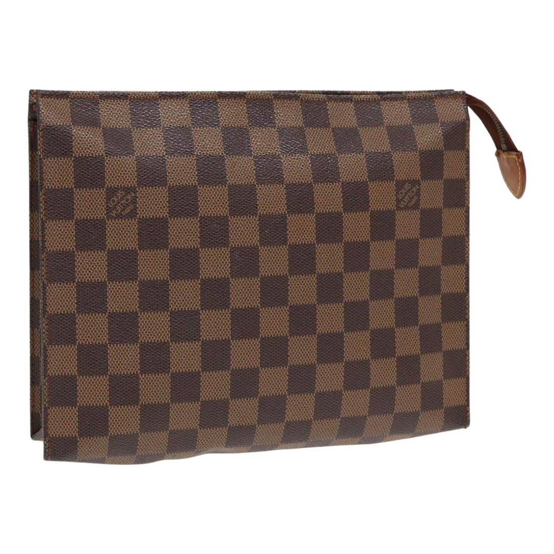 Louis Vuitton Damier Ebene canvas pouch N47543 26cm: Louis Vuitton Damier Ebene canvas pouch N47543 26cm This Louis Vuitton Damier Ebene Poche Toilette 26 Pouch is crafted from Damier Ebene canvas and features a classic rectangular silhouette. The pouch