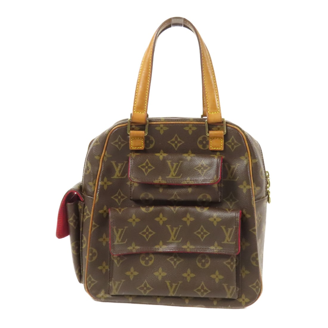 Louis Vuitton Excentri Cite M51161 Brown Monogram Handbag: Louis Vuitton Excentri Cite M51161 Brown Monogram Handbag This Louis Vuitton Excentri-cite handbag features the iconic monogram pattern in brown PVC coated canvas. The bag is designed with gold-tone h