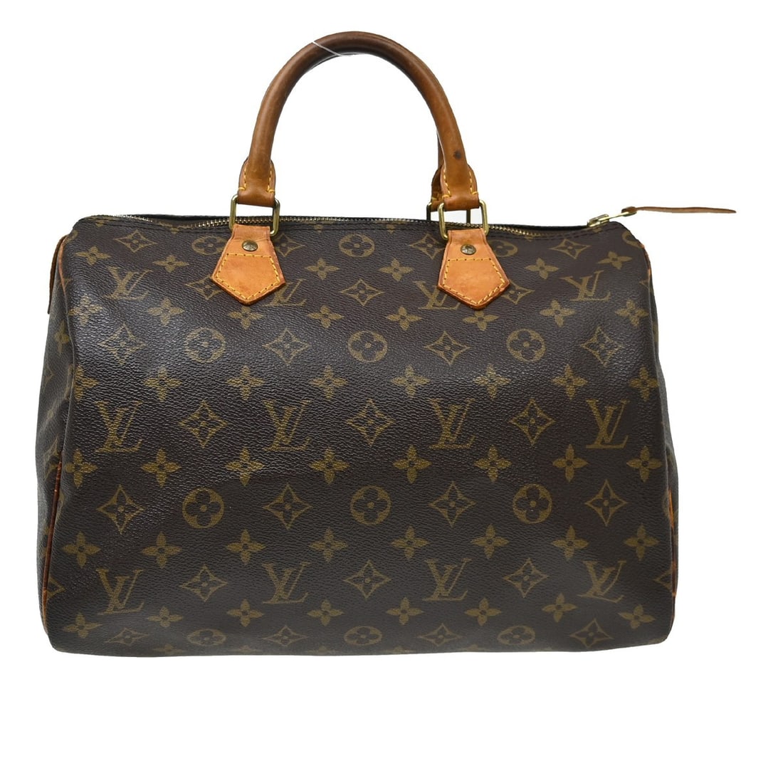 Louis Vuitton Speedy Brown Canvas Tote 30cm x 21cm x 17cm: Louis Vuitton Speedy Brown Canvas Tote 30cm x 21cm x 17cm This Louis Vuitton Speedy Handbag is crafted from the brand's signature monogram canvas in brown. Designed for women, it features a spacious i