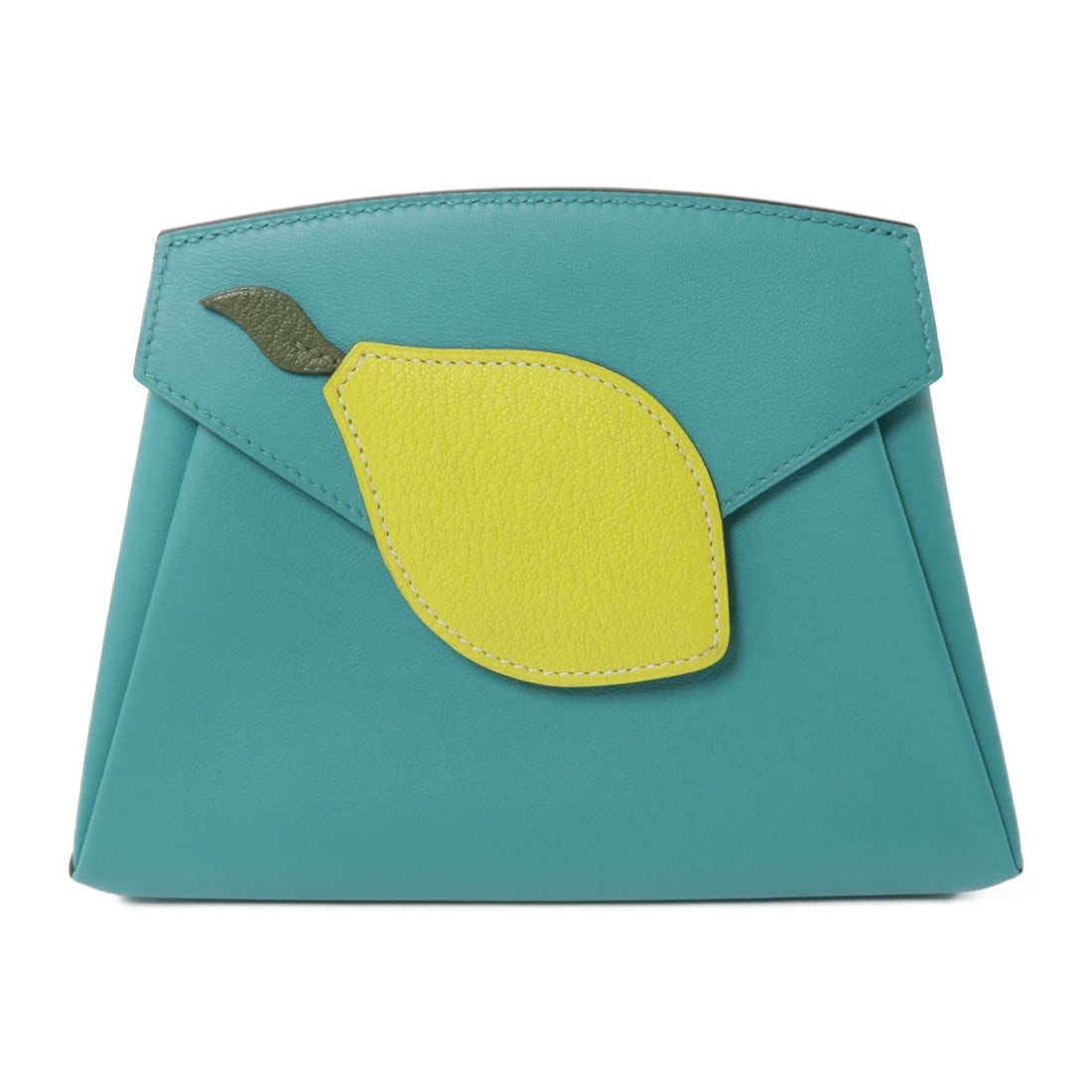 Hermes Tutti Frutti Green Yellow Swift Leather Wallet Pouch: Hermes Tutti Frutti Green Yellow Swift Leather Wallet Pouch This Hermes Tutti Frutti wallet pouch is crafted from Veau Swift calfskin leather in green with yellow accents. Featuring a sleek and compac