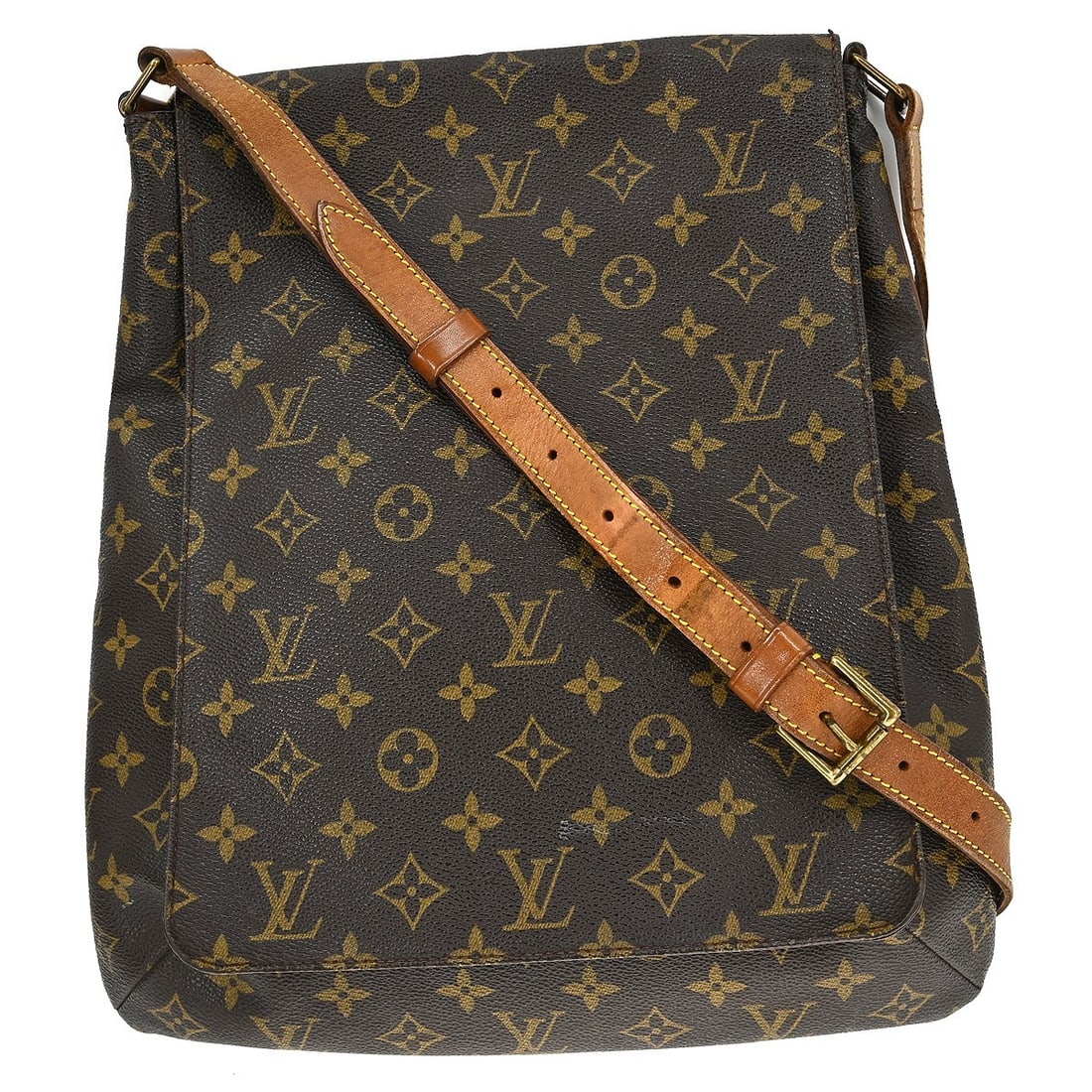 Louis Vuitton Monogram Musette Brown Shoulder Bag M51256: Louis Vuitton Monogram Musette Brown Shoulder Bag M51256 This Louis Vuitton Musette shoulder bag features the iconic monogram canvas exterior with a brown leather shoulder strap and brown canvas linin