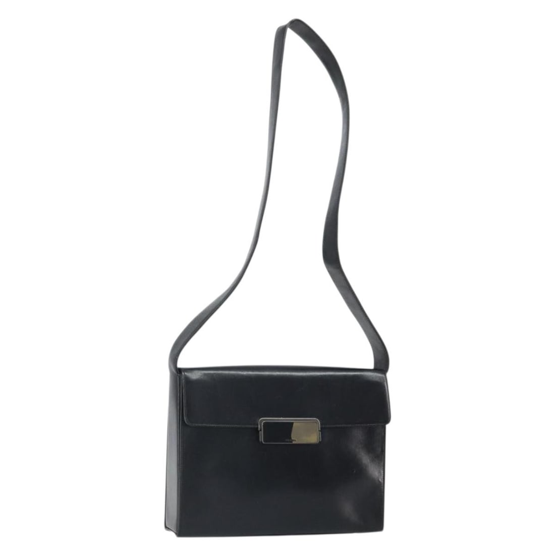 Prada Vintage Flap Shoulder Bag Leather Black 23cm x 17cm x 5cm: Prada Vintage Flap Shoulder Bag Leather Black 23cm x 17cm x 5cm This Prada Vintage Flap Shoulder Bag is crafted from black leather and features a classic flap design. Made in Italy, the bag is designe