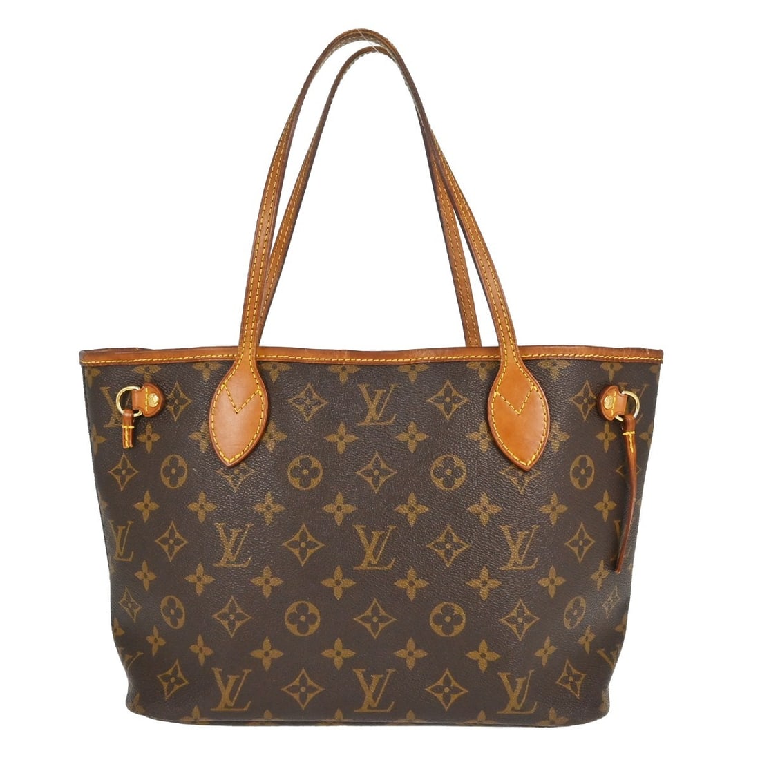 Louis Vuitton Neverfull PM Monogram Canvas Tote Handbag: Louis Vuitton Neverfull PM Monogram Canvas Tote Handbag This Louis Vuitton Monogram Neverfull PM tote handbag features the iconic monogram canvas with leather trim and double handles. Designed in a me
