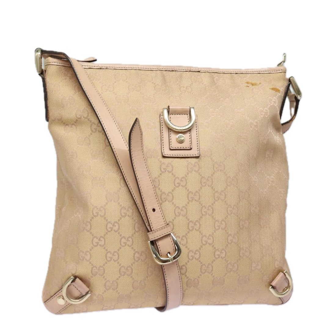 Gucci Pink GG Canvas Shoulder Bag 131326 Italy: Gucci Pink GG Canvas Shoulder Bag 131326 Italy This GUCCI GG Canvas Shoulder Bag features a pink exterior and is crafted from the brand's signature GG canvas material. Designed for women, the bag offe