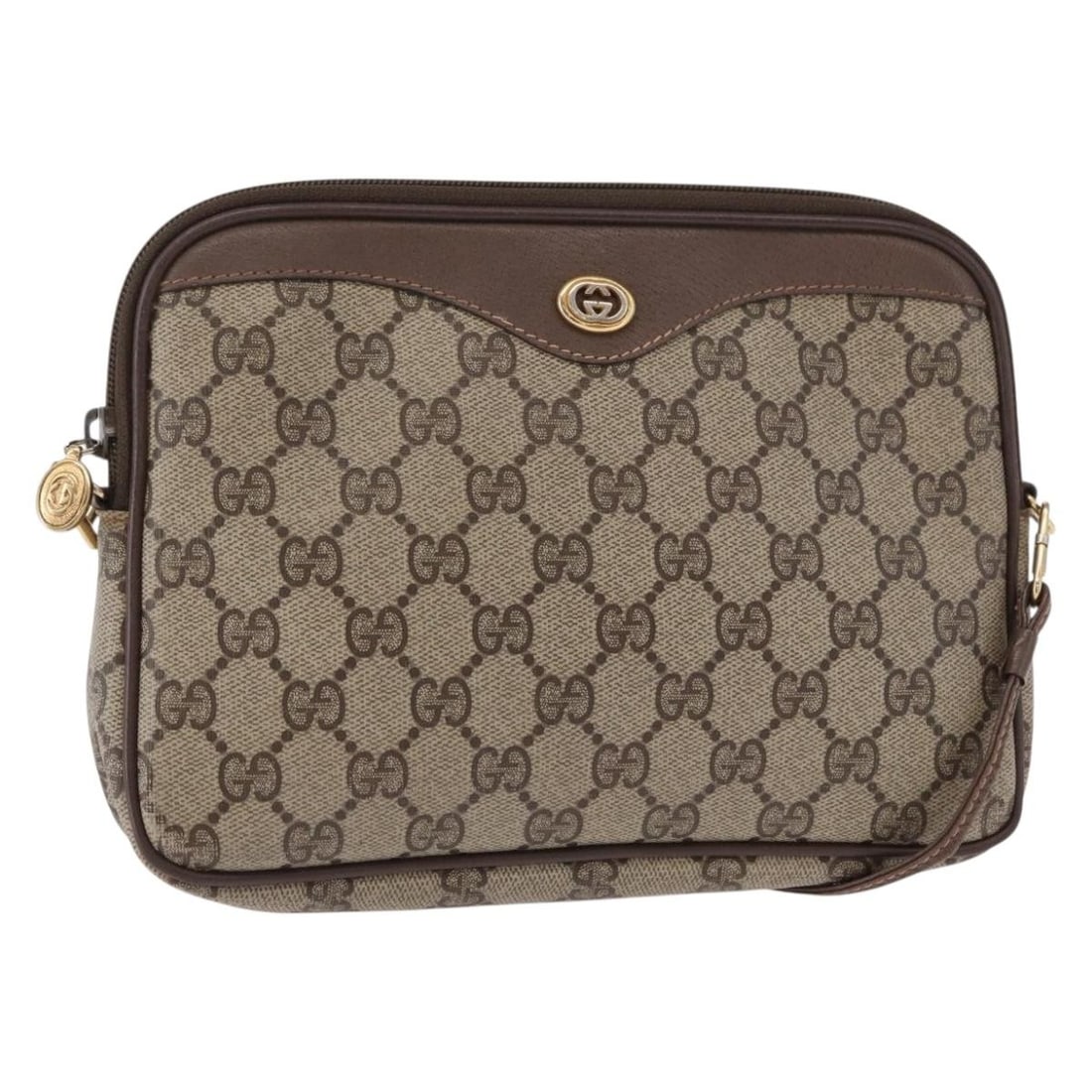 GUCCI GG Supreme PVC Shoulder Bag Beige Gold 97 02 068 Auth: GUCCI GG Supreme PVC Shoulder Bag Beige Gold 97 02 068 Auth Elevate your accessory collection with this authentic GUCCI GG Supreme Shoulder Bag, crafted in Italy. This stylish shoulder bag features a 