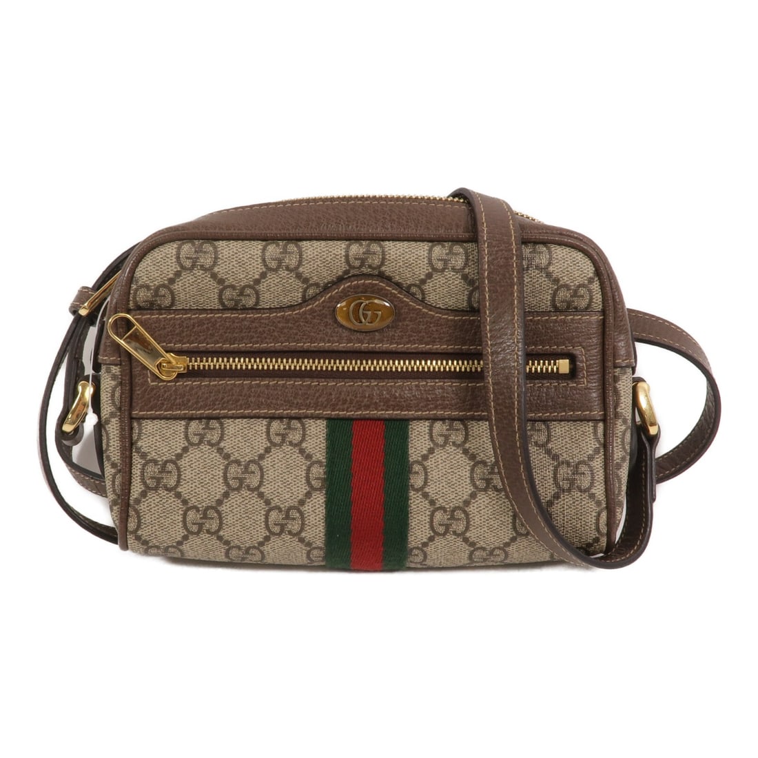 Gucci Ophidia GG mini brown coated canvas shoulder bag: Gucci Ophidia GG mini brown coated canvas shoulder bag This GUCCI Ophidia GG Mini Shoulder Bag features a brown PVC coated canvas exterior, offering durability and a classic look. Designed for women, 