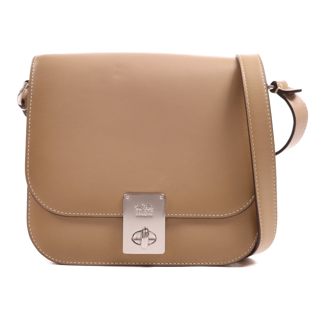 COACH 4280 Brown Calfskin Shoulder Bag: COACH 4280 Brown Calfskin Shoulder Bag This COACH shoulder bag features a classic design crafted from brown calfskin leather. Designed for women, it offers a compact yet functional silhouette, making 