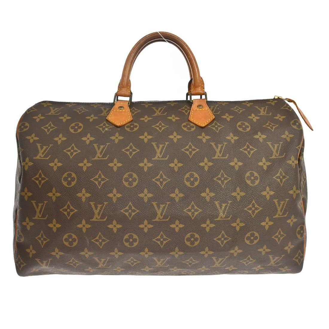 Louis Vuitton Speedy Brown Canvas Handbag 40cm x 26cm x 19cm: Louis Vuitton Speedy Brown Canvas Handbag 40cm x 26cm x 19cm This Louis Vuitton Speedy handbag features the iconic monogram canvas in brown, designed specifically for women. As a vintage piece, it dis
