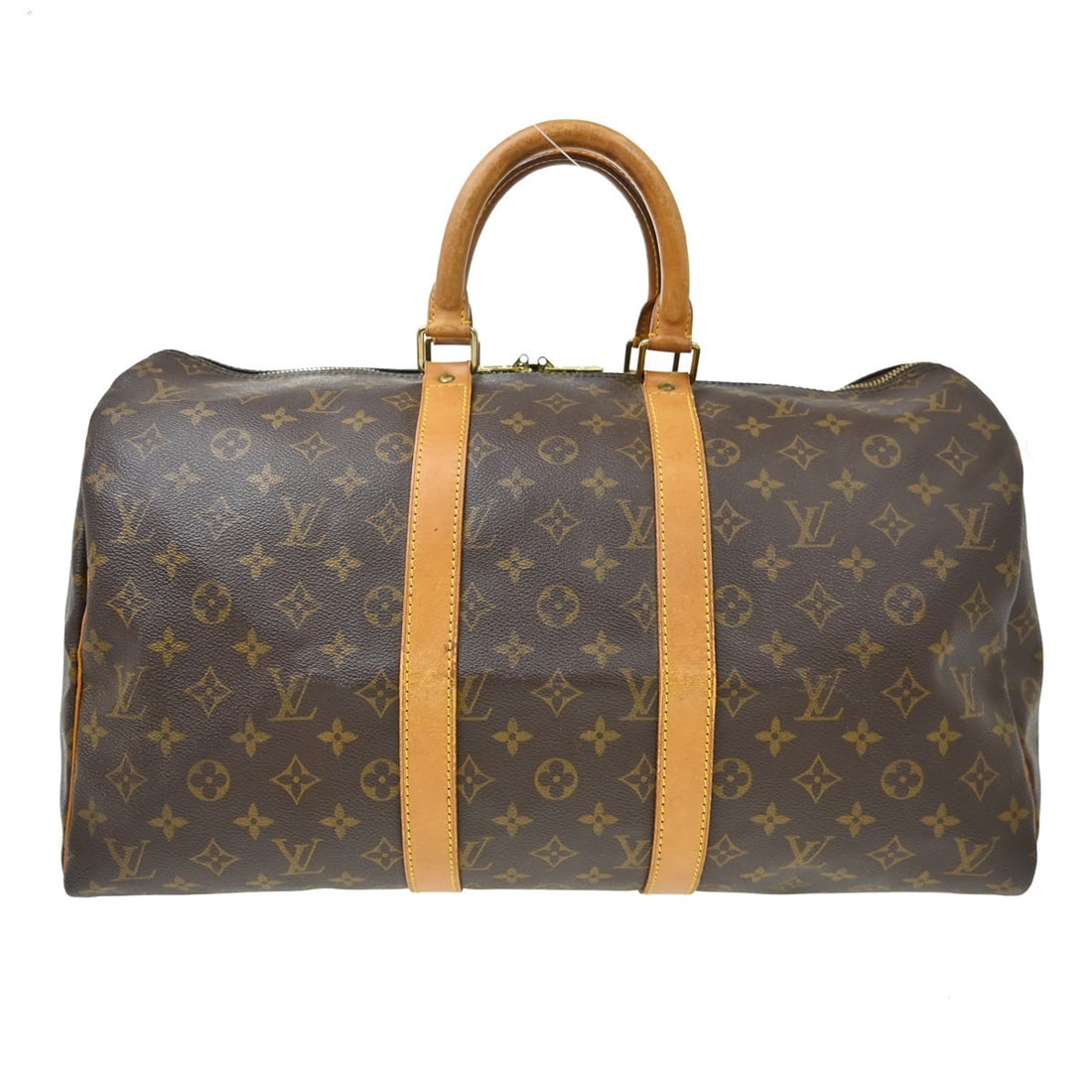 Louis Vuitton Monogram Canvas Keepall 45cm Travel Bag: Louis Vuitton Monogram Canvas Keepall 45cm Travel Bag This Louis Vuitton Keepall Bag features the iconic Monogram canvas in brown and is designed for unisex use. Crafted in France, it offers ample spa