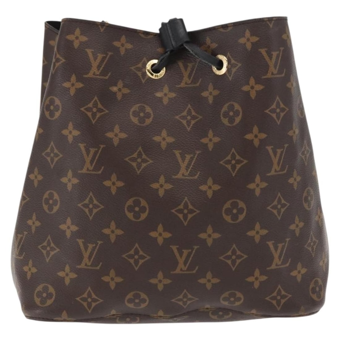 Louis Vuitton NeoNoe Black Monogram Canvas Shoulder Bag: Louis Vuitton NeoNoe Black Monogram Canvas Shoulder Bag This Louis Vuitton NeoNoe handbag features the classic Monogram canvas in black and is designed for women. The bag exhibits a fair condition wit
