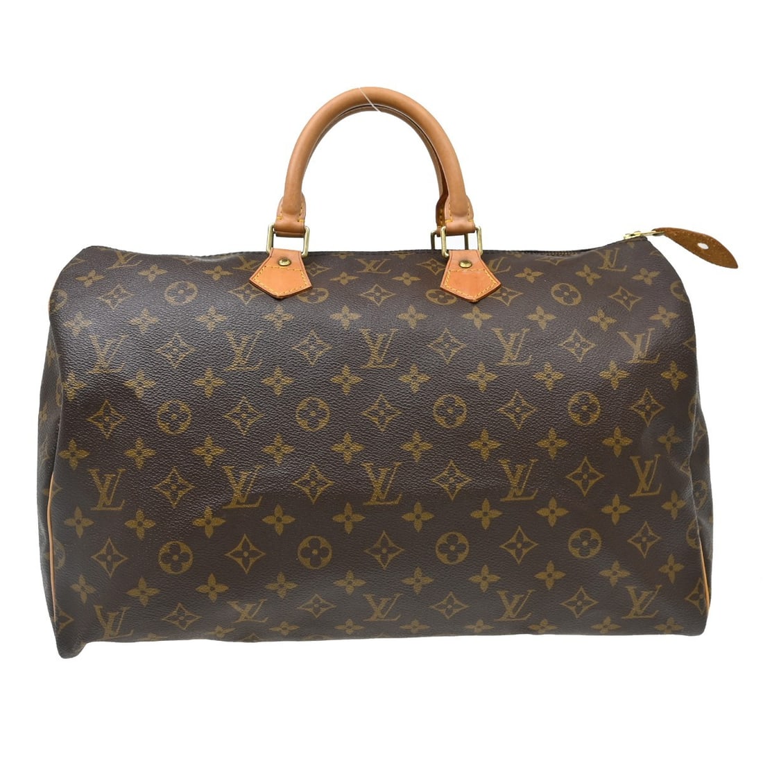 Louis Vuitton Speedy 40 Monogram Canvas Duffle Bag: Louis Vuitton Speedy 40 Monogram Canvas Duffle Bag This is a Louis Vuitton Speedy 40 duffle handbag crafted from the brand's signature monogram canvas leather. The bag features double handles with a 3