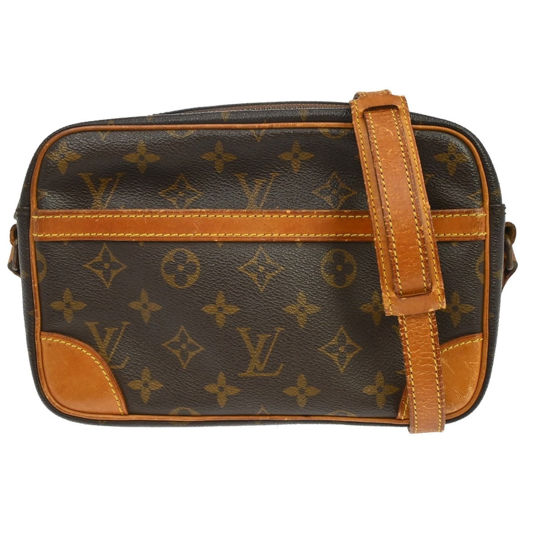 Louis Vuitton Trocadero 24 Monogram Crossbody Shoulder Bag M51276: Louis Vuitton Trocadero 24 Monogram Crossbody Shoulder Bag M51276 This is a vintage Louis Vuitton Trocadero 24 shoulder bag featuring the iconic monogram pattern. Crafted from brown leather with gold-
