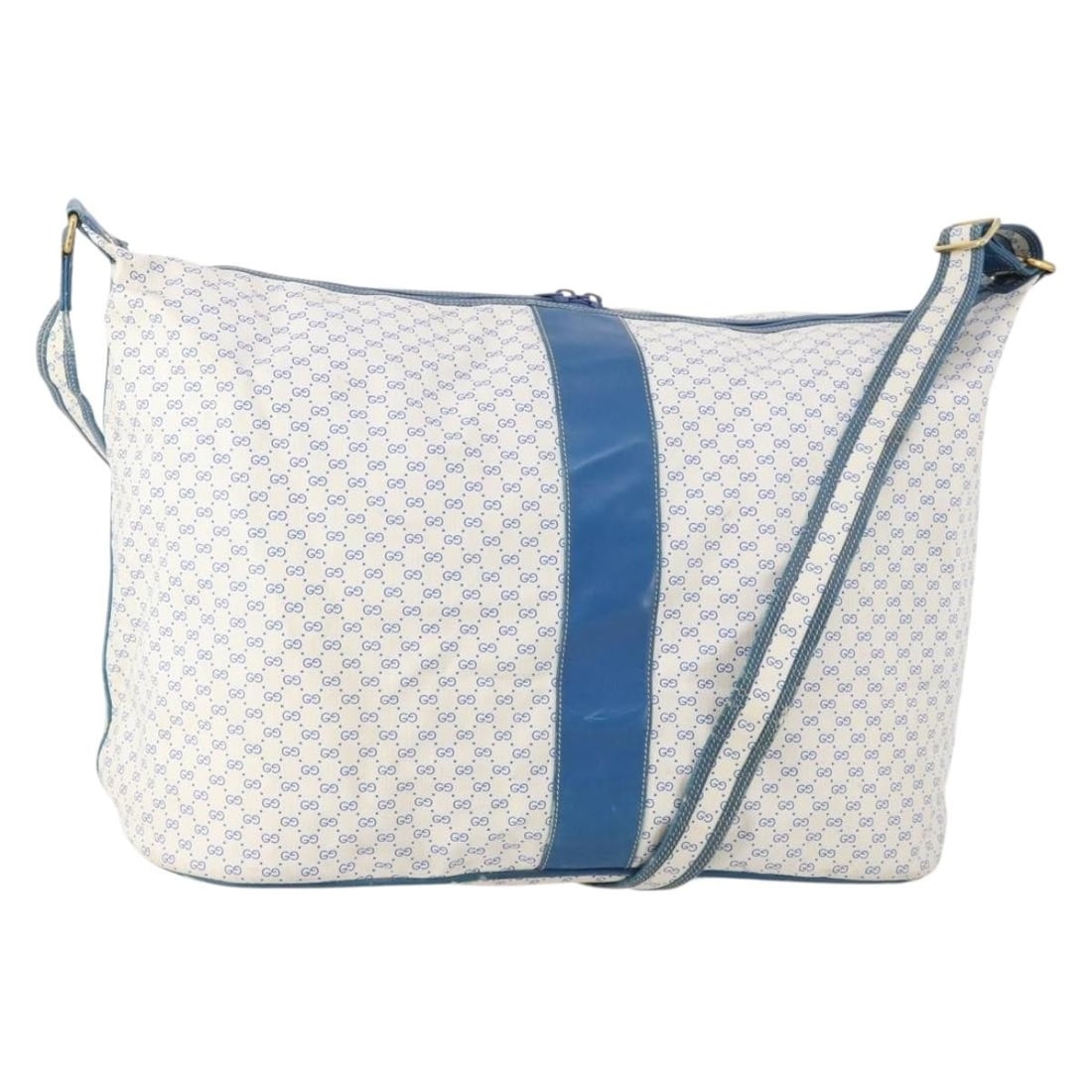 Gucci Micro GG Supreme Blue Gold Shoulder Bag: Gucci Micro GG Supreme Blue Gold Shoulder Bag This GUCCI Micro GG Supreme Shoulder Bag features a blue and gold color scheme and is crafted from PVC leather with micro small GG canvas detailing. The b