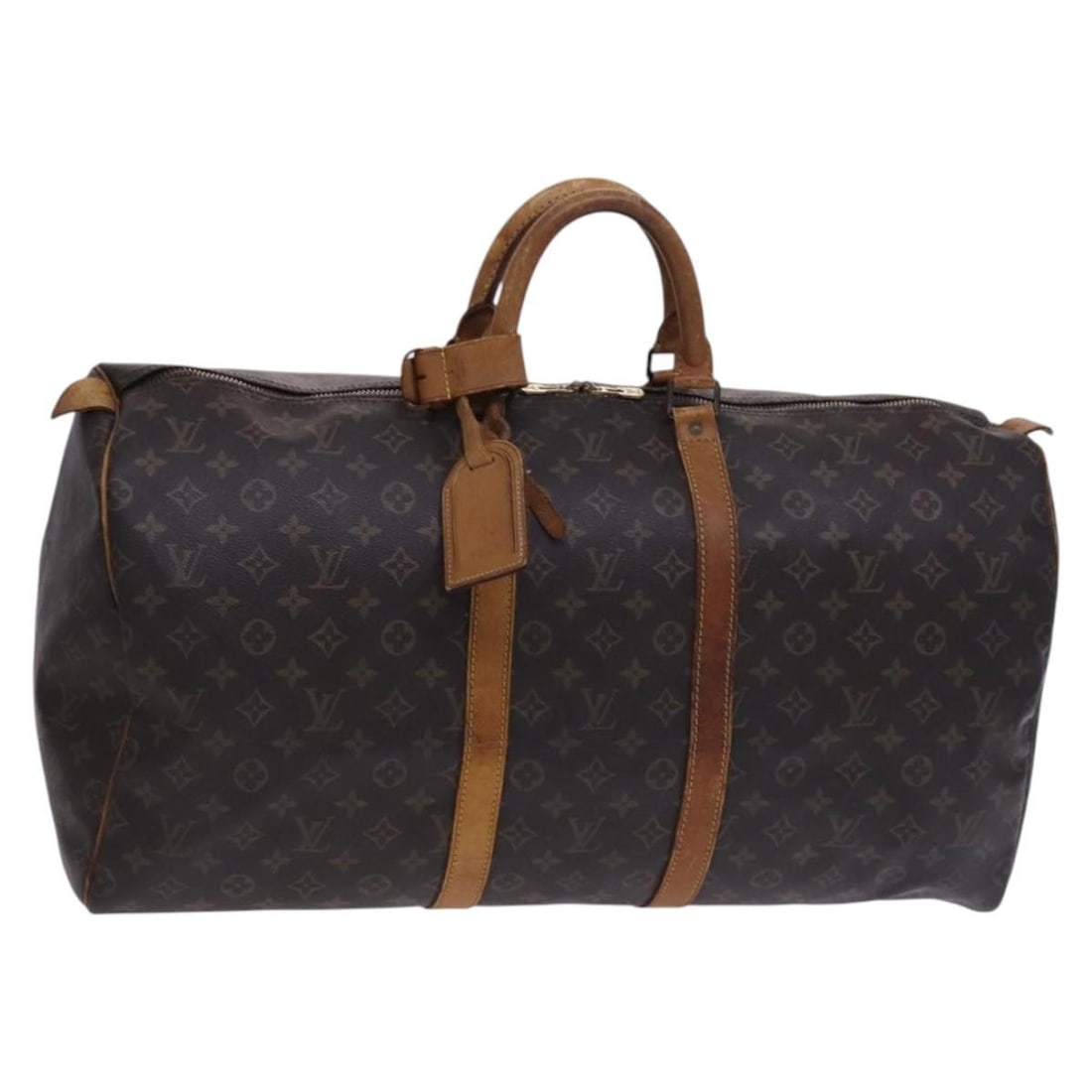 Monogram Canvas Keepall 55 Boston Bag M41424 by Louis Vuitton: Monogram Canvas Keepall 55 Boston Bag M41424 by Louis Vuitton This Louis Vuitton Monogram Keepall 55 Boston Bag features the signature Monogram Canvas exterior and is designed for women. The bag offer