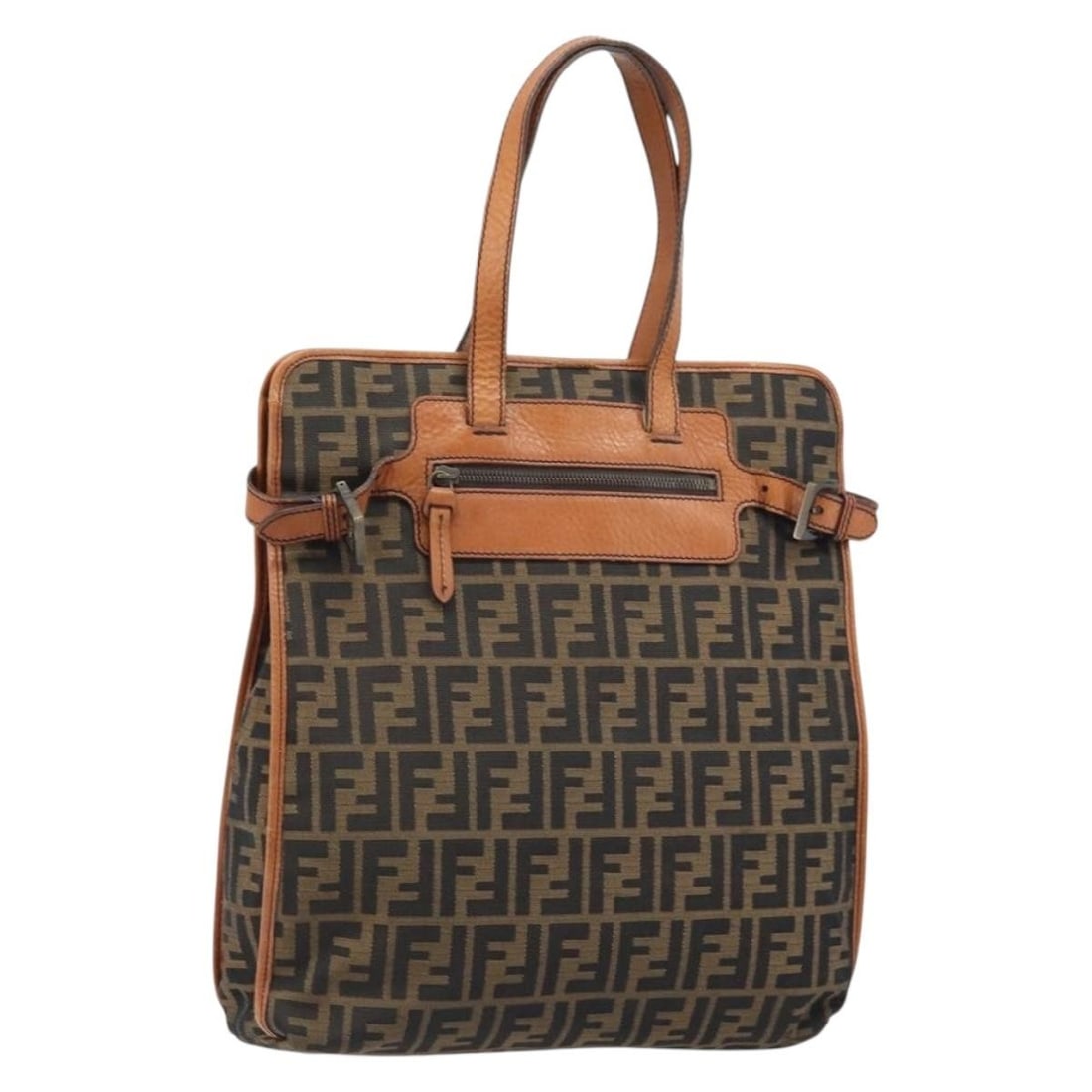 Fendi Zucca Canvas Black Brown Women's Tote Bag Italy: Fendi Zucca Canvas Black Brown Women's Tote Bag Italy This FENDI tote bag features the signature Zucca canvas in black and brown tones. Designed for women, it offers a spacious interior and comfortabl