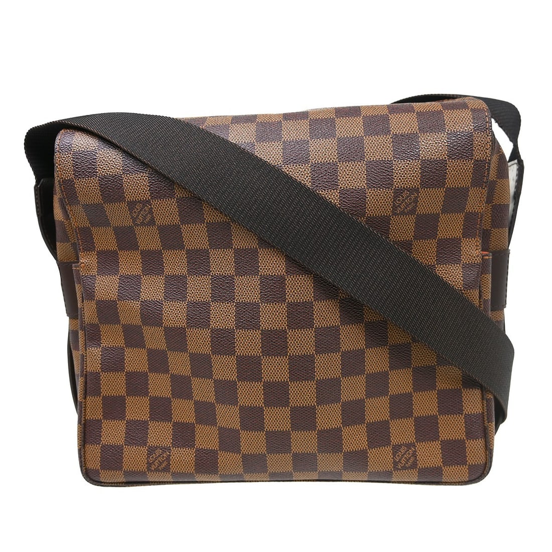 Louis Vuitton Naviglio Damier canvas shoulder bag: Louis Vuitton Naviglio Damier canvas shoulder bag This Louis Vuitton Damier Naviglio shoulder bag features the iconic check pattern on durable brown canvas with Alcantara lining. It includes a flap ma