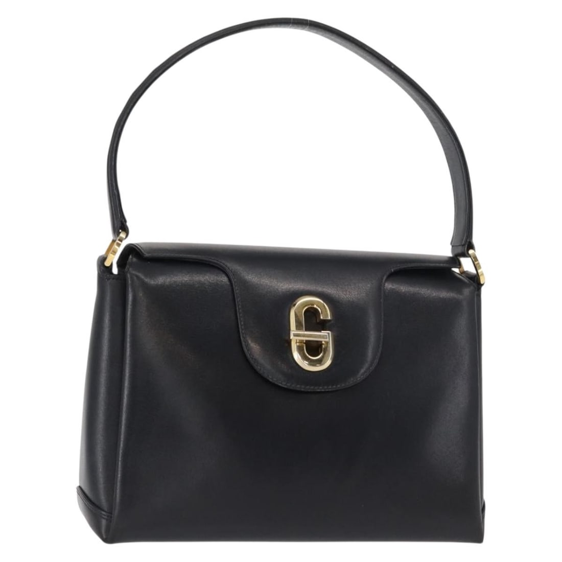 Gucci navy leather shoulder bag gold trim Italy: Gucci navy leather shoulder bag gold trim Italy This Gucci shoulder bag is crafted from navy and gold leather and features a structured silhouette. The bag is designed for women and includes a shoulde