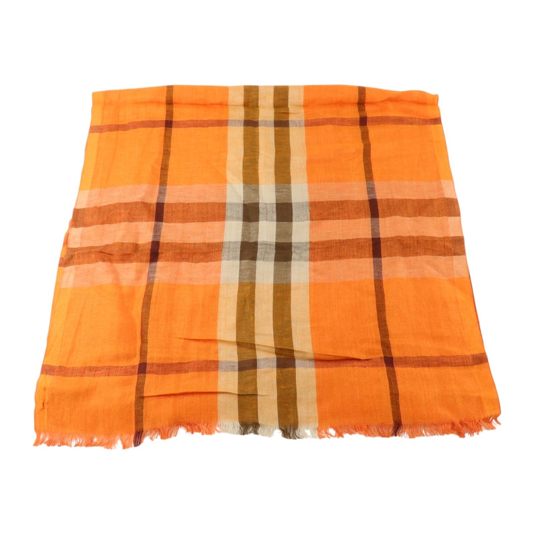 Burberry silk women scarf 180x50cm orange brown (1 of 10)